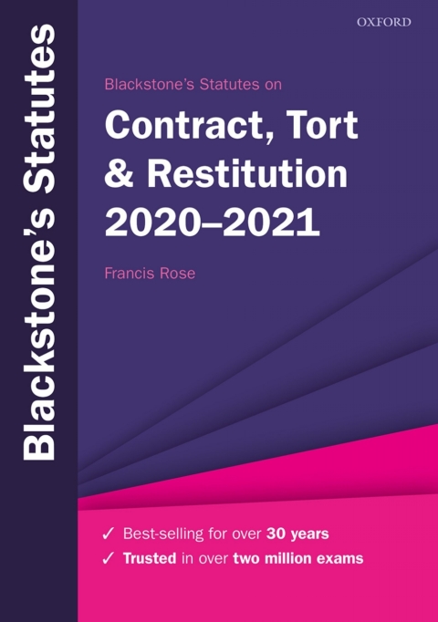 Book Blackstone's Statutes on Contract, Tort & Restitution 2020-2021 free