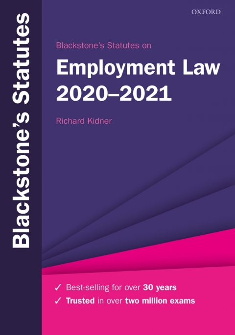 Book Blackstone's Statutes on Employment Law 2020-2021 free