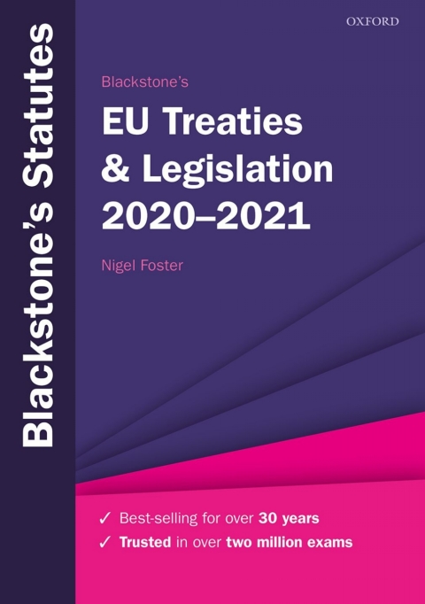 Book Blackstone's EU Treaties & Legislation 2020-2021 free