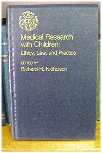 Book Medical Research with Children: Ethics, Law, and Practice free