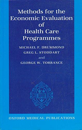 Book Methods for the Economic Evaluation of Health Care Programs (Oxford Medical Publications) free