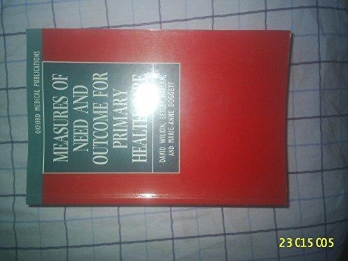 Book Measures Of Need And Outcome For Primary Health Care free