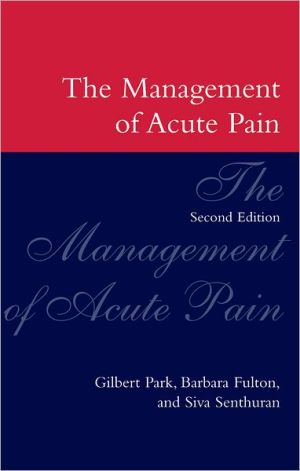 Book The Management of Acute Pain (Oxford Medical Publications) free