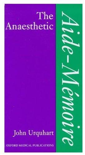 Book Anaesthetic Aide Memoire free