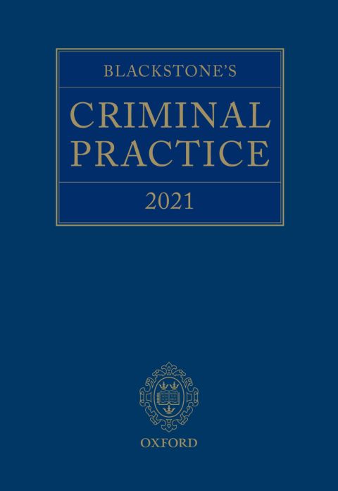 Book Blackstone's Criminal Practice 2021 free