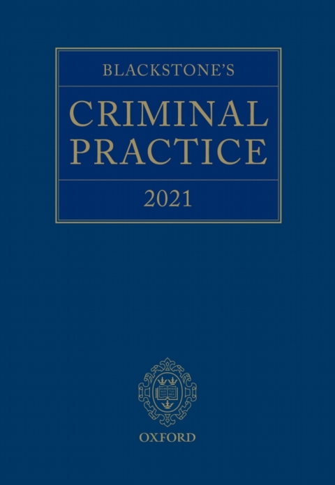 Book Blackstone's Criminal Practice 2021 free
