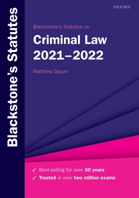 Book Blackstone's Statutes on Criminal Law 2021-2022 free