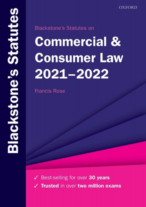 Book Blackstone's Statutes on Commercial & Consumer Law 2021-2022 free