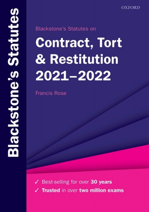 Book Blackstone's Statutes on Contract, Tort & Restitution 2021-2022 free