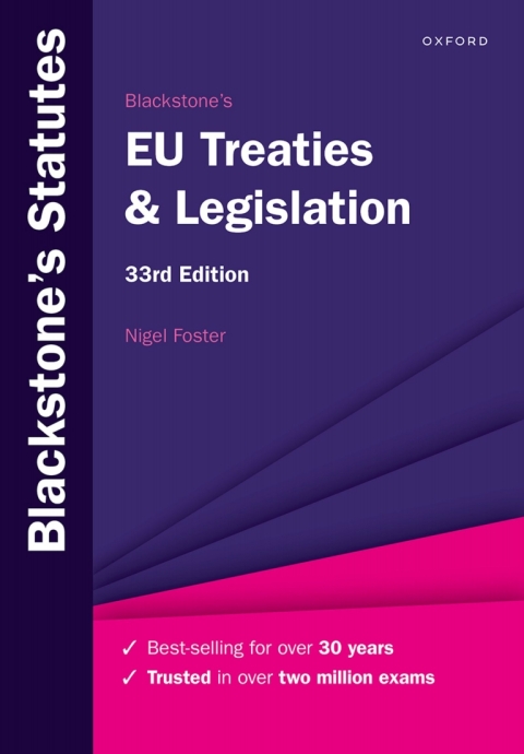 Book Blackstone's EU Treaties & Legislation free