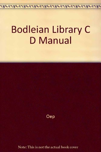 Book The Bodleian Library: Pre-1920 Catalogue Of Printed Books On Compact Disc free