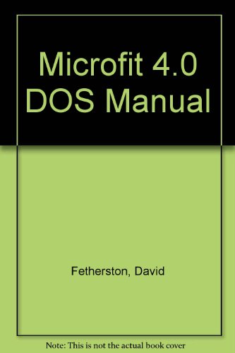 Book Microfit 4.0 DOS Manual free