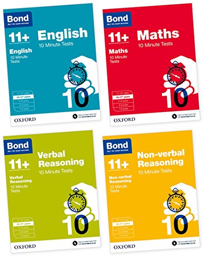 Book Bond 11+: English, Maths, Non-verbal Reasoning, Verbal Reasoning: 10 Minute Tests: 10-11 years Bundle free