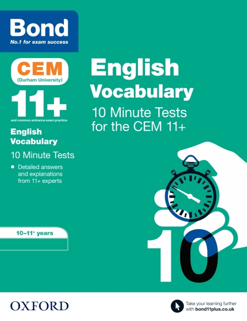 Book Bond 11 : CEM Vocabulary 10 Minute Tests free