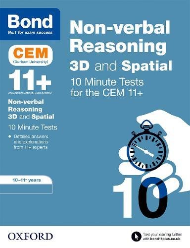 Book Bond 11+: CEM 3D Non-Verbal Reasoning 10 free