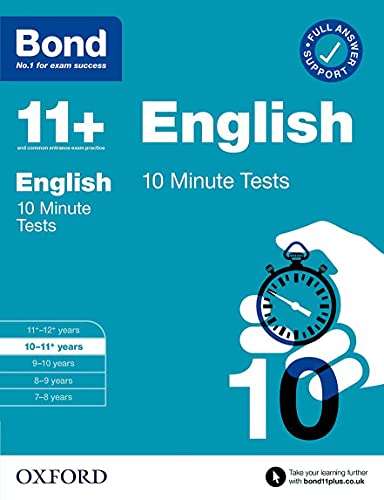 Book Bond 11+: Bond 11+ 10 Minute Tests English 10-11 years (Bond: 10 Minute Tests) free