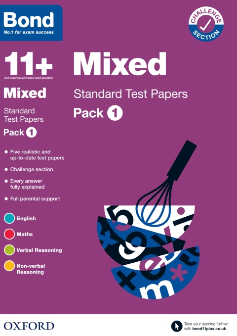 Book Bond 11 : Bond 11  Mixed Standard Test Papers: Pack 1 free