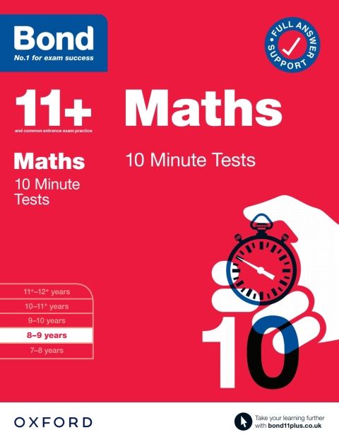 Book Bond 11+: Bond 11+ Maths 10 Minute Tests with Answer Support 8-9 years free