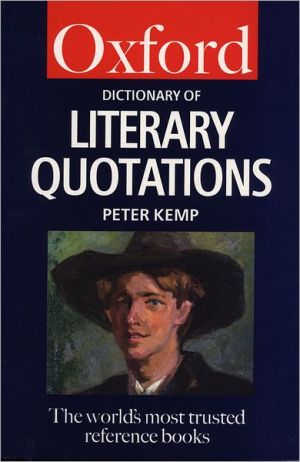 Book The Oxford Dictionary Of Literary Quotations (oxford Quick Reference) free