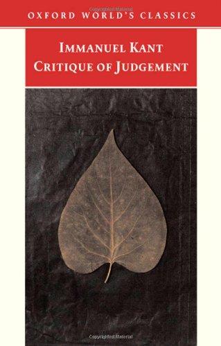 Book Critique of Judgement (Oxford World's Classics) free