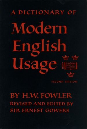 Book Oxford Fowler's Modern English Usage Dictionary free