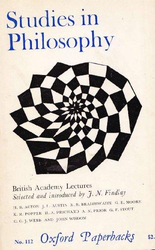 Book Studies in Philosophy: British Academy Lectures (Oxford Paperbacks, No. 112)) free