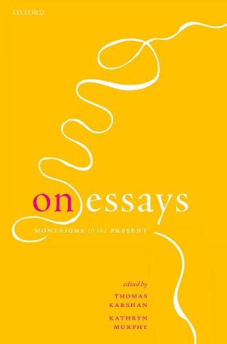 Book On Essays: Montaigne to the Present free