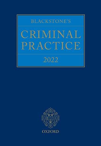 Book Blackstone's Criminal Practice 2022 free