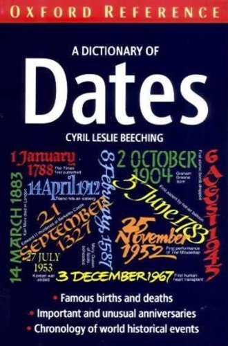 Book A Dictionary of Dates (Oxford Quick Reference) free