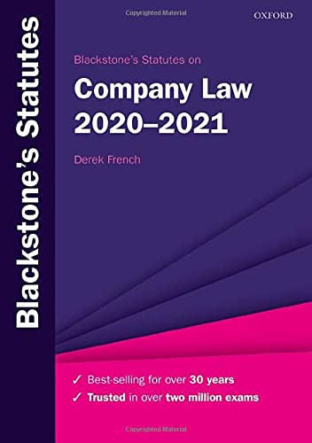 Book Blackstone's Statutes on Company Law 2021-2022 (Blackstone's Statute Series) free