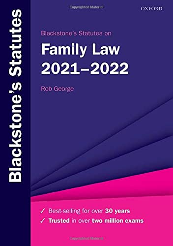 Book Blackstone's Statutes on Family Law 2021-2022 (Blackstone's Statute Series) free