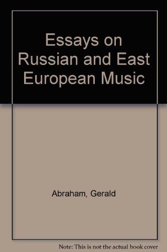 Book Essays on Russian and East European Music free