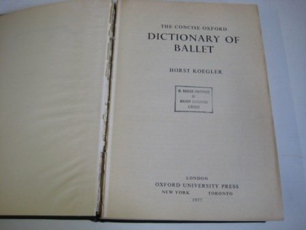 Book The Concise Oxford dictionary of ballet free