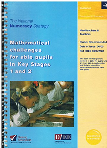 Book The National Numeracy Strategy - Mathematical Challenges For Able Pupils In Key Stages 1 And 2 free
