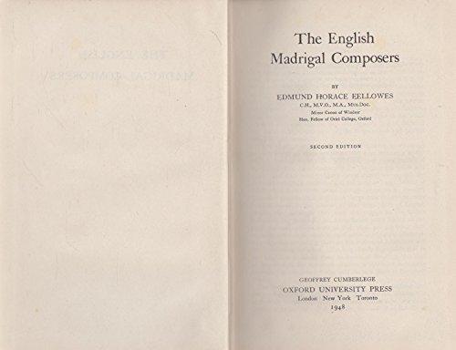 Book English Madrigal Composers free