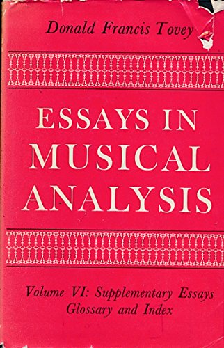 Book Essays in Musical Analysis, Vol. 6: Supplementary Essays, Glossary, and Index free