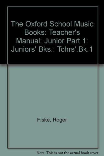 Book The Oxford School Music Books: Junior Series: Teacher's Manual 1 (books 1 & 2) (1954) (bk.1) free