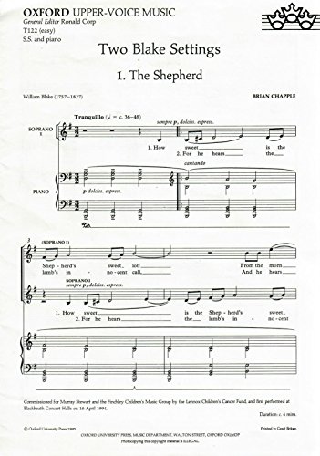Book Two Blake Settings: S.s. And Piano (oxford Upper-voice Music) free