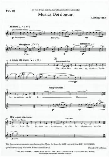 Book Musica Dei Donum: Flute Part free