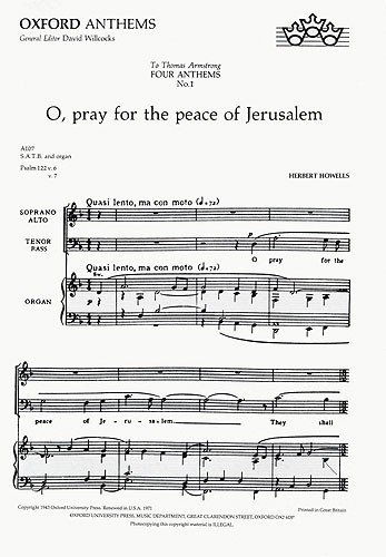 Book O Pray for the Peace of Jerusalem free