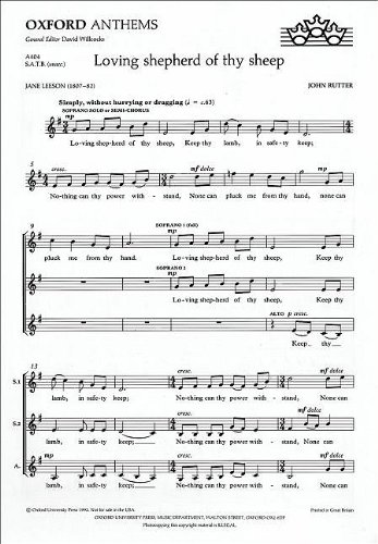 Book Loving Shepherd of Thy Sheep (Oxford anthems) free