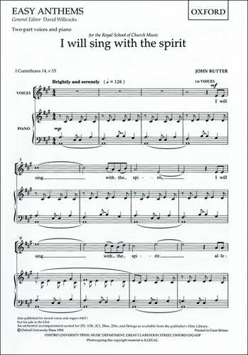 Book I Will Sing With The Spirit free