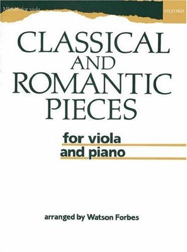 Book Classical And Romantic Pieces For Viola And Piano free