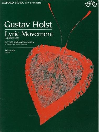 Book Lyric movement: for viola and small orchestra 1933 = Lyrischer Satz : für Bratsche und kleines Orchester free