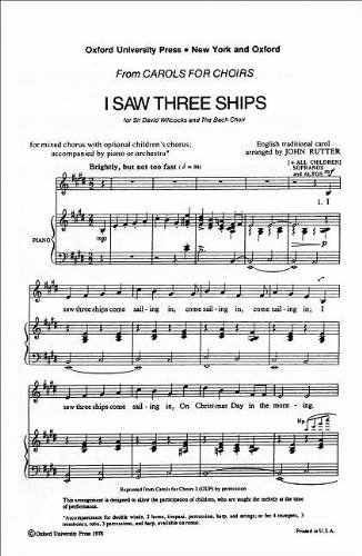 Book I Saw Three Ships: Vocal Score In 2/2 Time free