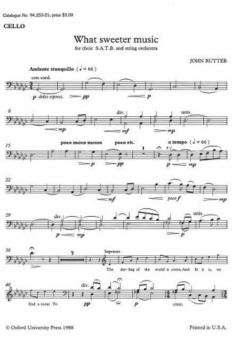 Book What Sweeter Music: Cello free