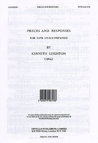Book Preces And Responses With The Lord's Prayer (church Music Society) free