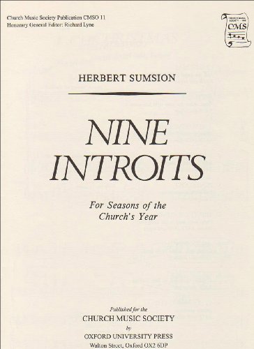 Book Nine Introits For Seasons Of The Church's Year (church Music Society) free