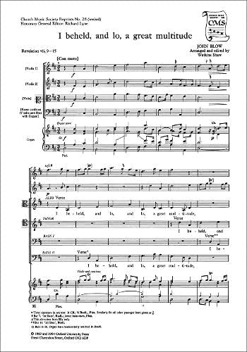 Book I Beheld, and Lo, a Great Multitude (Church Music Society) free