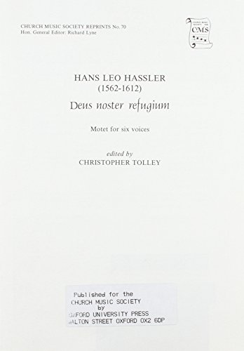 Book Deus Noster Refugium (church Music Society) free